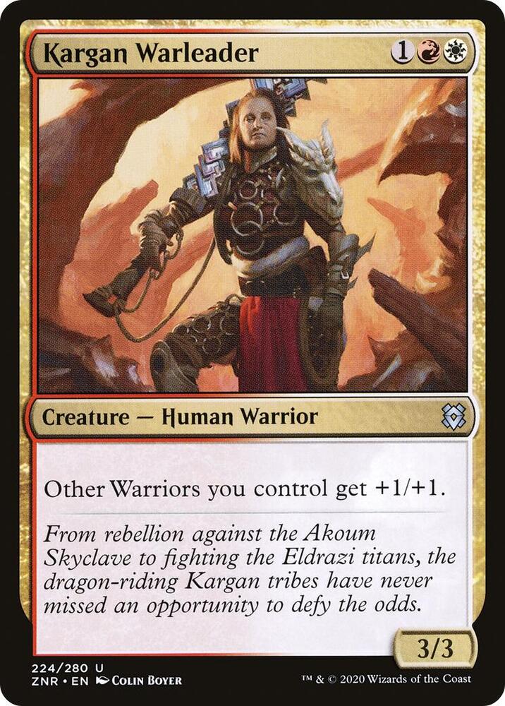 Kargan Warleader 224 card from Zendikar Rising