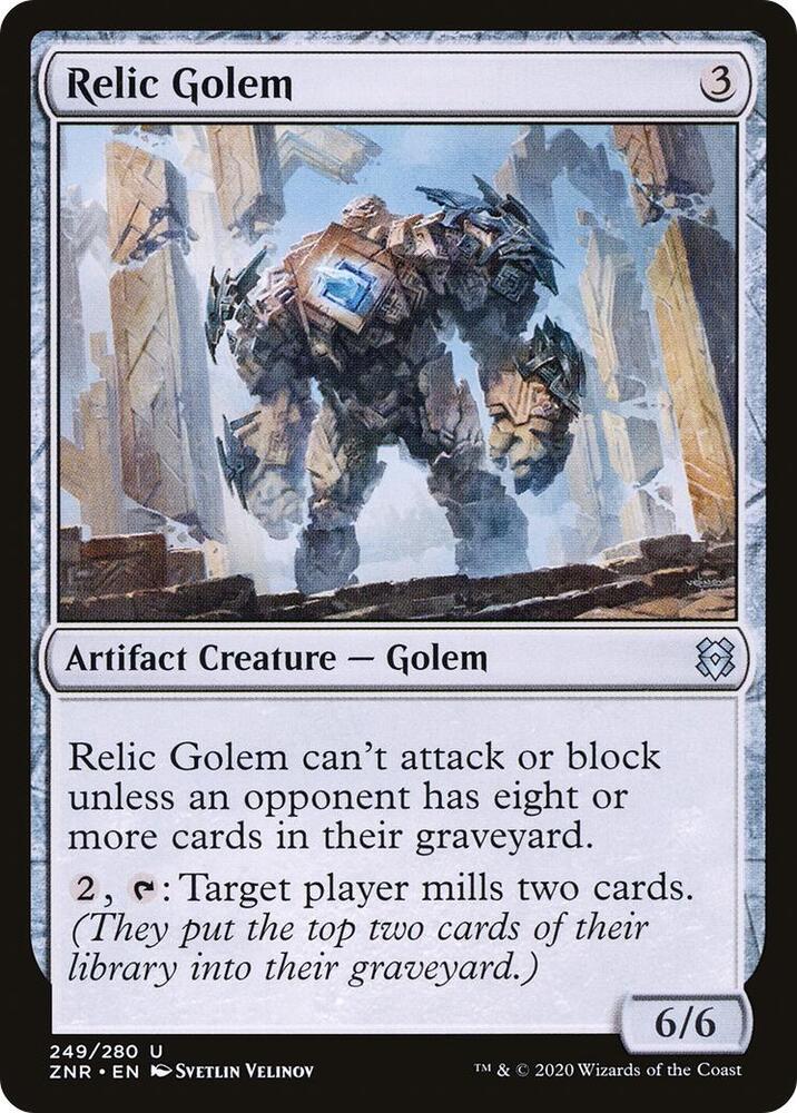 Relic Golem 249 card from Zendikar Rising