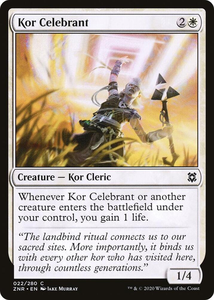 Kor Celebrant 22 card from Zendikar Rising