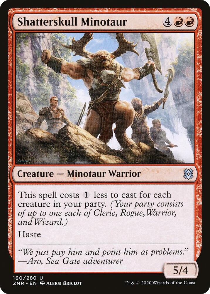 Shatterskull Minotaur 160 card from Zendikar Rising