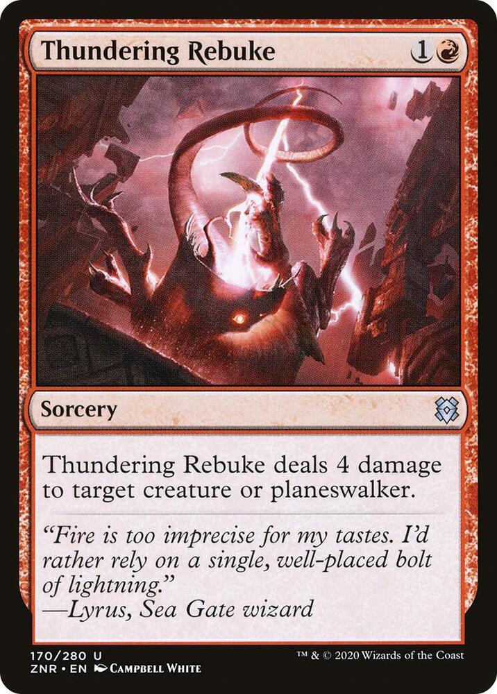 Thundering Rebuke 170 card from Zendikar Rising