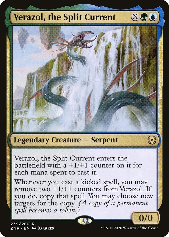 Verazol, the Split Current 239 card from Zendikar Rising