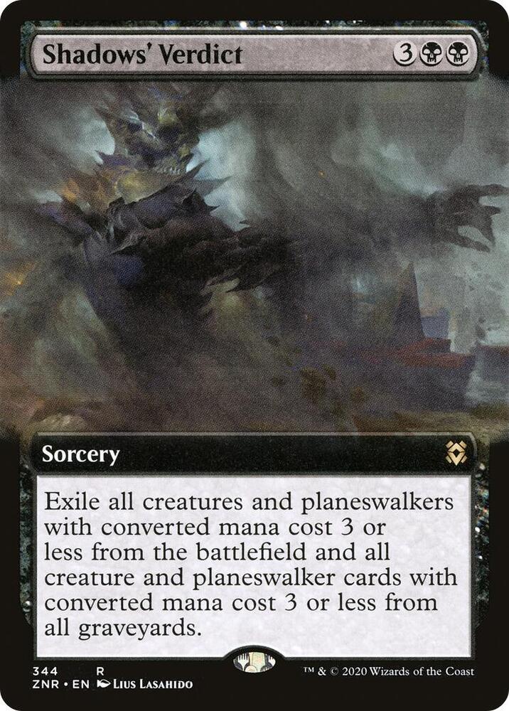 Shadows' Verdict (Extended Art) 344 card from Zendikar Rising