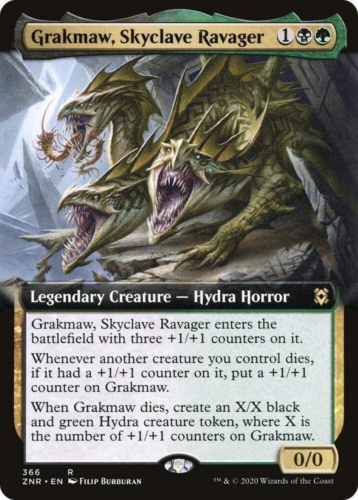 Grakmaw, Skyclave Ravager (Extended Art) 366 card from Zendikar Rising