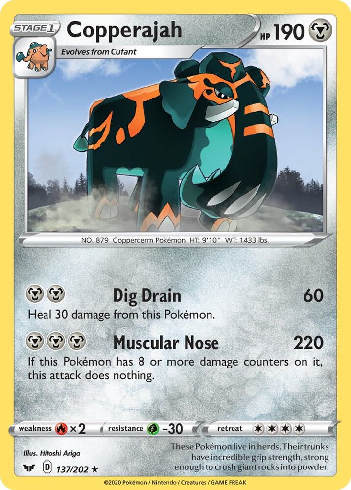 Copperajah (Non-Holo Gamestop Exclusive) 137/202 card from Blister Exclusives
