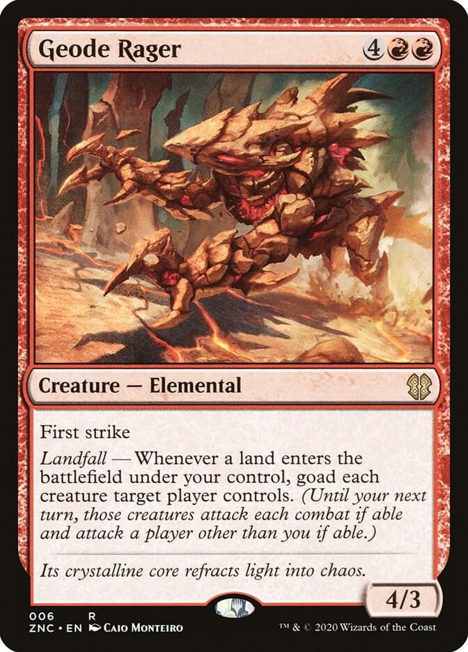 Geode Rager 6 card from Commander: Zendikar Rising