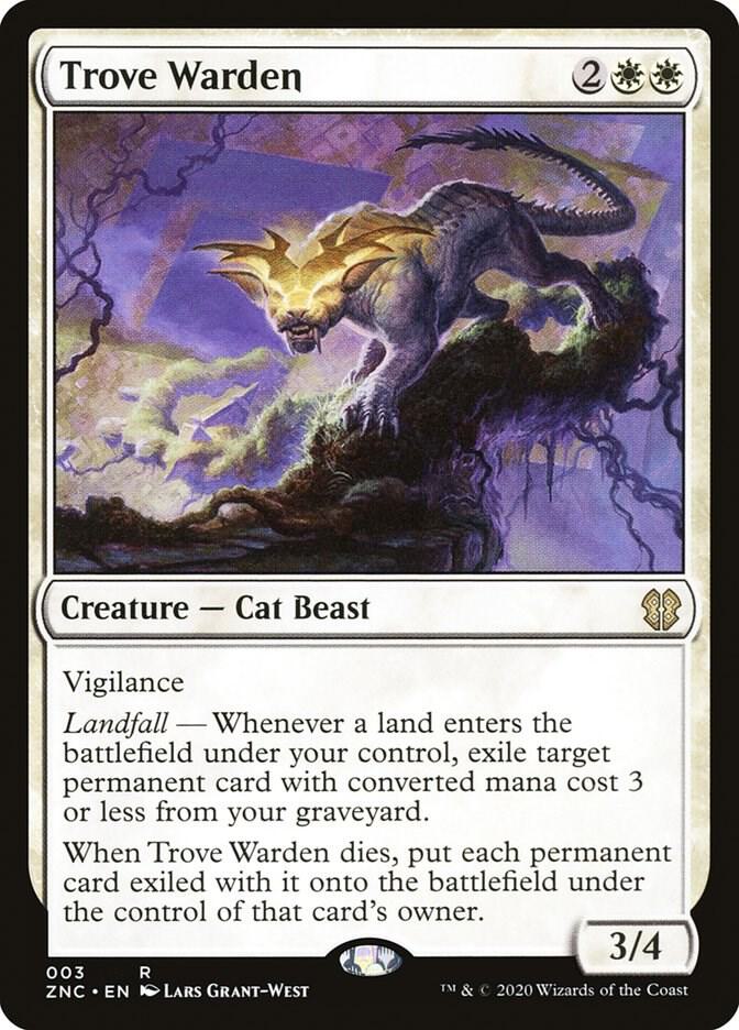 Trove Warden 3 card from Commander: Zendikar Rising