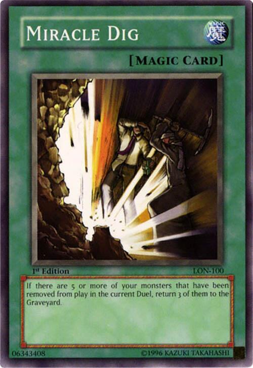 Miracle Dig LON-100 card from Labyrinth of Nightmare
