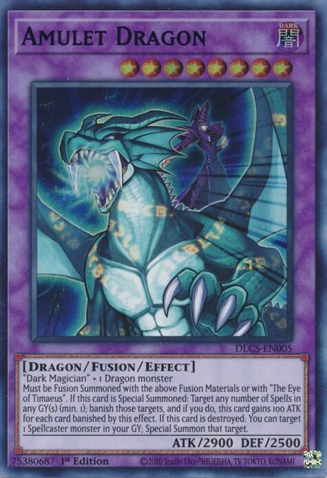 Amulet Dragon (Blue) DLCS-EN005 card from Dragons of Legend: The Complete Series