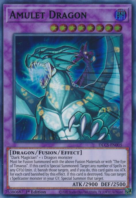 Amulet Dragon (Green) DLCS-EN005 card from Dragons of Legend: The Complete Series