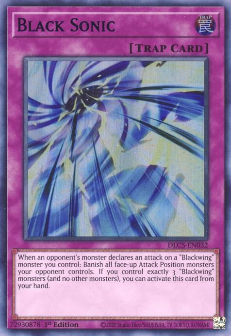 Black Sonic (Blue) DLCS-EN032 card from Dragons of Legend: The Complete Series