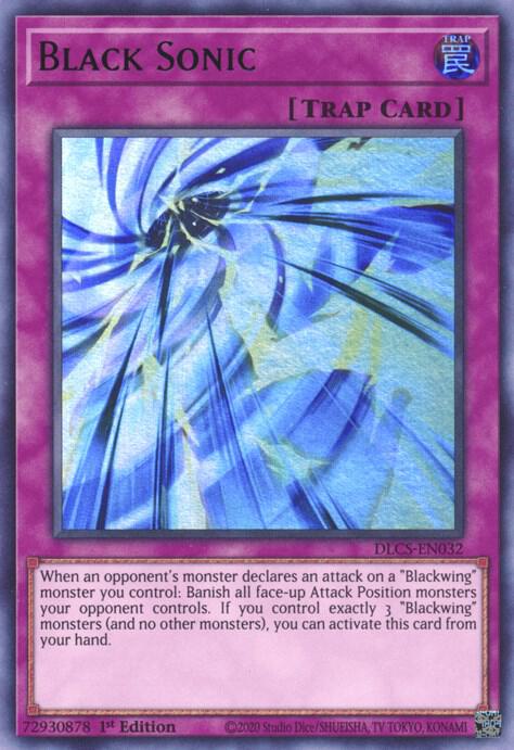 Black Sonic (Green) DLCS-EN032 card from Dragons of Legend: The Complete Series