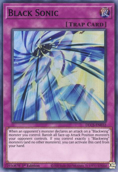 Black Sonic (Purple) DLCS-EN032 card from Dragons of Legend: The Complete Series