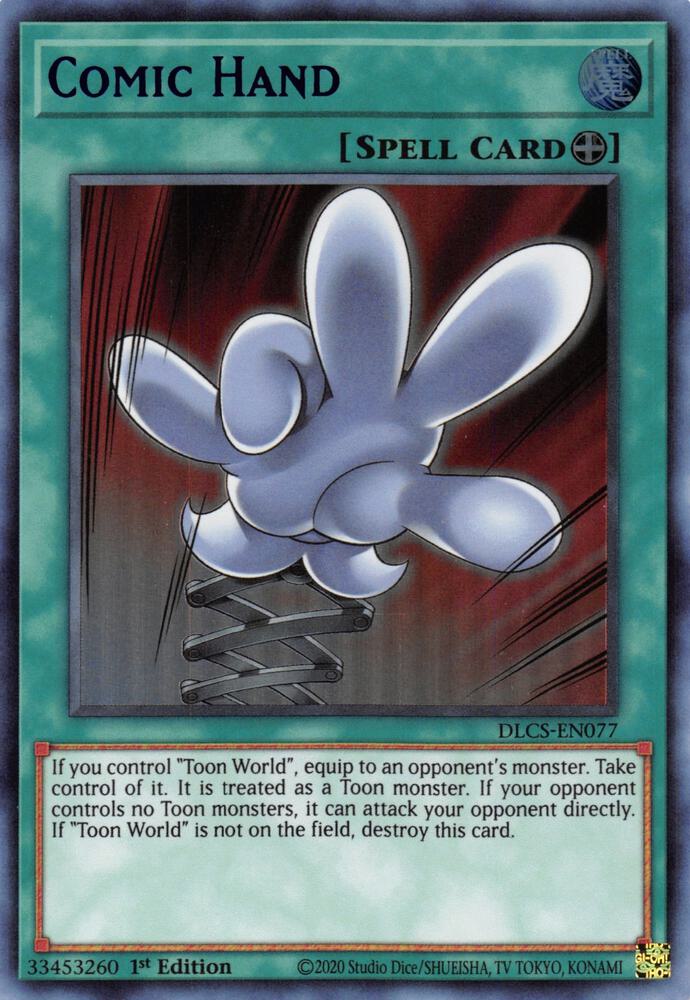 Comic Hand (Blue) DLCS-EN077 card from Dragons of Legend: The Complete Series