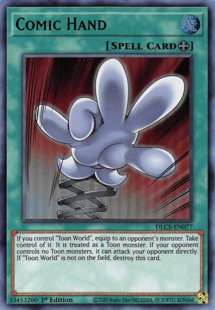 Comic Hand (Green) DLCS-EN077 card from Dragons of Legend: The Complete Series