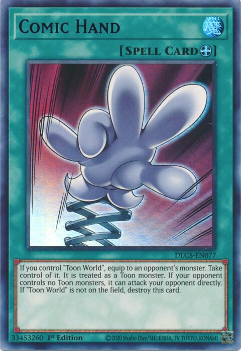 Comic Hand (Purple) DLCS-EN077 card from Dragons of Legend: The Complete Series