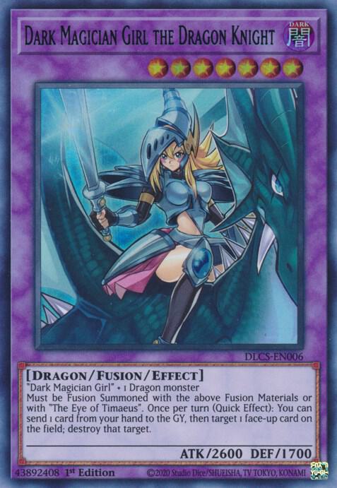 Dark Magician Girl the Dragon Knight (Blue) DLCS-EN006 card from Dragons of Legend: The Complete Series