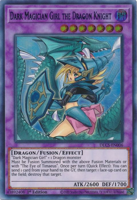 Dark Magician Girl the Dragon Knight (Alternate Art) (Blue) DLCS-EN006 card from Dragons of Legend: The Complete Series