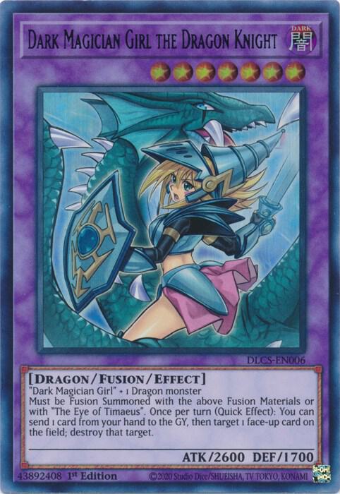 Dark Magician Girl the Dragon Knight (Alternate Art) (Purple) DLCS-EN006 card from Dragons of Legend: The Complete Series