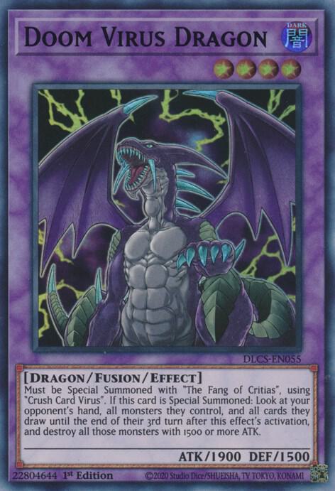 Doom Virus Dragon (Green) DLCS-EN055 card from Dragons of Legend: The Complete Series