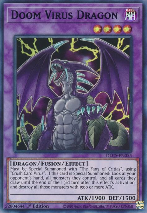 Doom Virus Dragon (Purple) DLCS-EN055 card from Dragons of Legend: The Complete Series