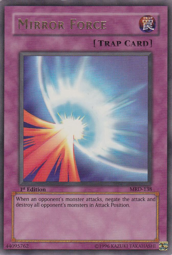 Mirror Force MRD-138 card from Metal Raiders