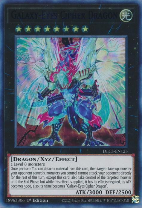 Galaxy-Eyes Cipher Dragon (Blue) DLCS-EN125 card from Dragons of Legend: The Complete Series