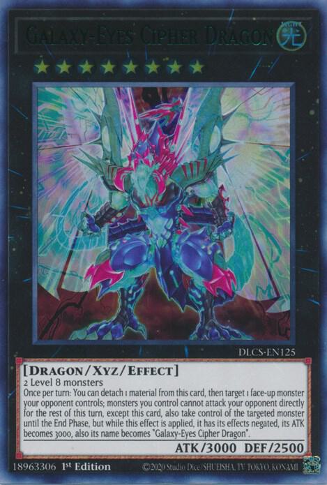 Galaxy-Eyes Cipher Dragon (Green) DLCS-EN125 card from Dragons of Legend: The Complete Series