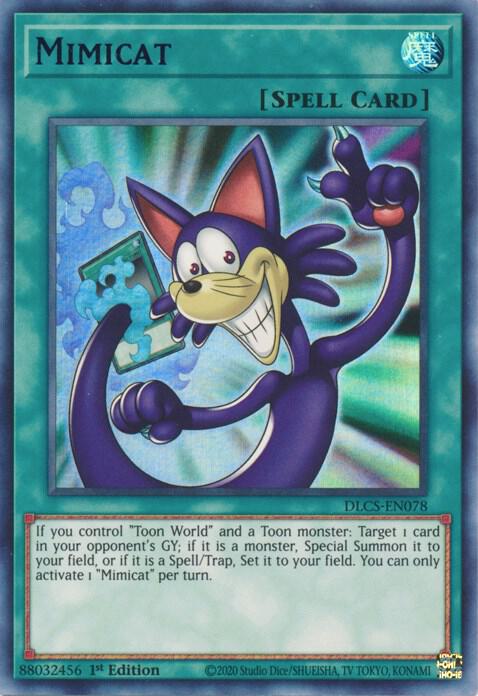 Mimicat (Blue) DLCS-EN078 card from Dragons of Legend: The Complete Series
