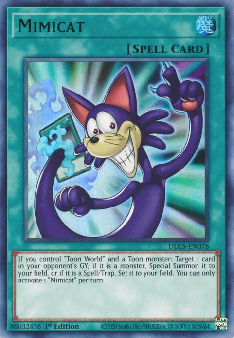 Mimicat (Green) DLCS-EN078 card from Dragons of Legend: The Complete Series