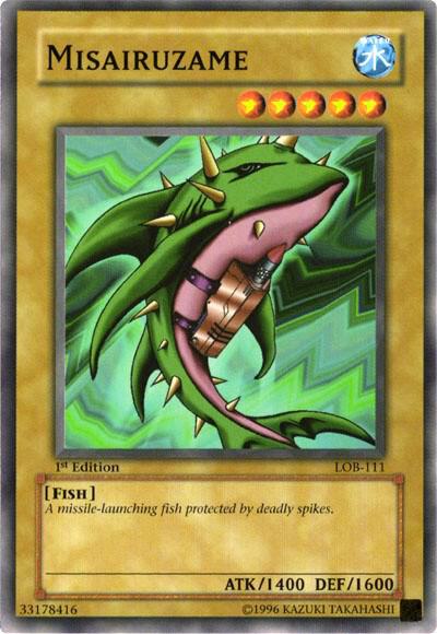 Misairuzame LOB-111 card from The Legend of Blue Eyes White Dragon