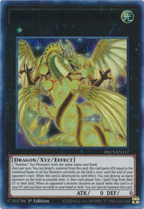 Number 100: Numeron Dragon (Purple) DLCS-EN117 card from Dragons of Legend: The Complete Series