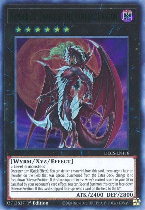 Number 24: Dragulas the Vampiric Dragon (Green) DLCS-EN118 card from Dragons of Legend: The Complete Series