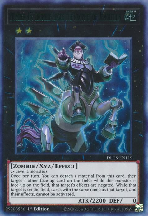 Number 45: Crumble Logos the Prophet of Demolition (Green) DLCS-EN119 card from Dragons of Legend: The Complete Series