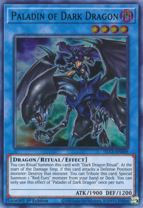 Paladin of Dark Dragon (Green) DLCS-EN069 card from Dragons of Legend: The Complete Series