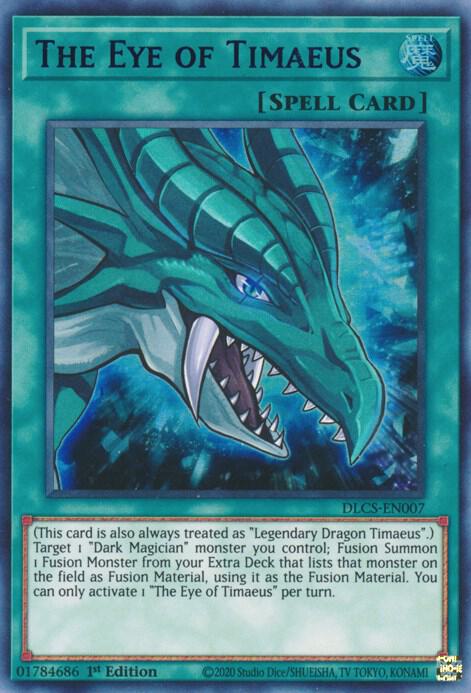 The Eye of Timaeus (Blue) DLCS-EN007 card from Dragons of Legend: The Complete Series