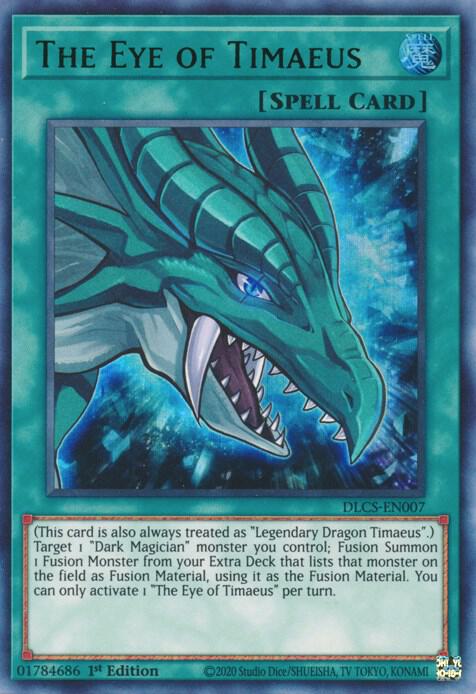 The Eye of Timaeus (Green) DLCS-EN007 card from Dragons of Legend: The Complete Series