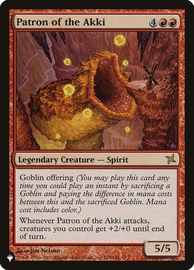 Patron of the Akki 115/165 card from The List Reprints
