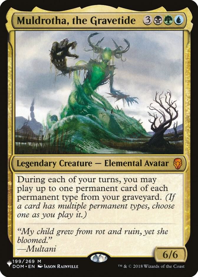 Muldrotha, the Gravetide 199/269 card from The List Reprints