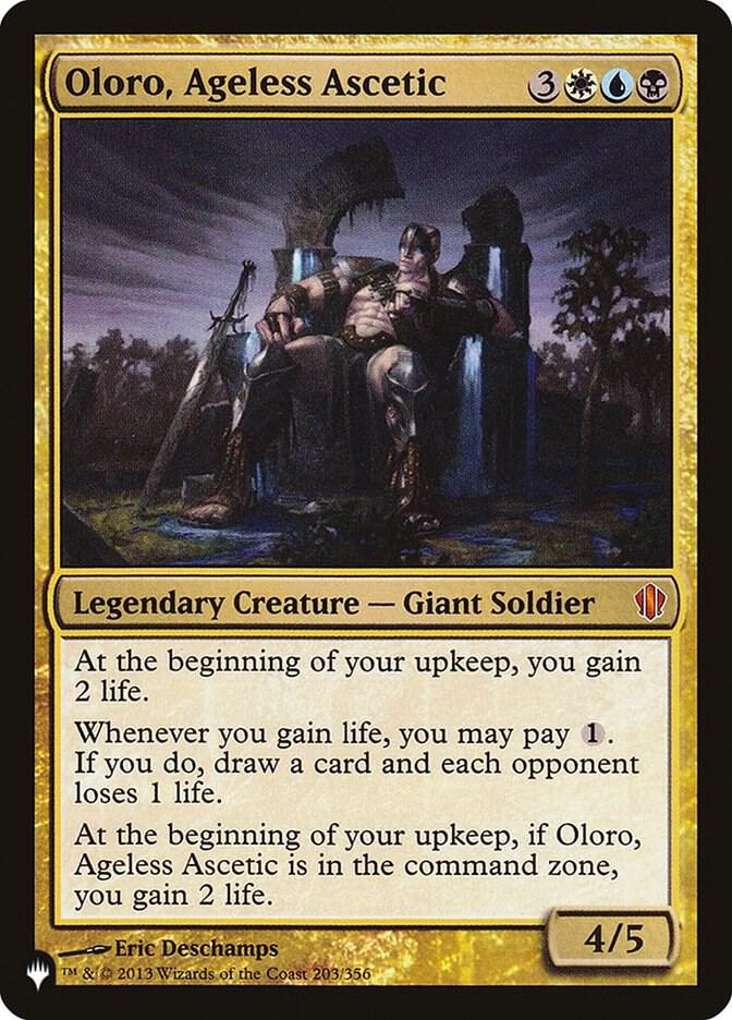 Oloro, Ageless Ascetic 203/356 card from The List Reprints