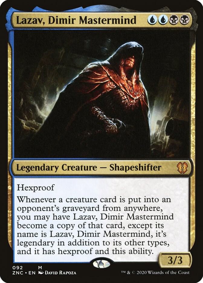 Lazav, Dimir Mastermind 92 card from Commander: Zendikar Rising