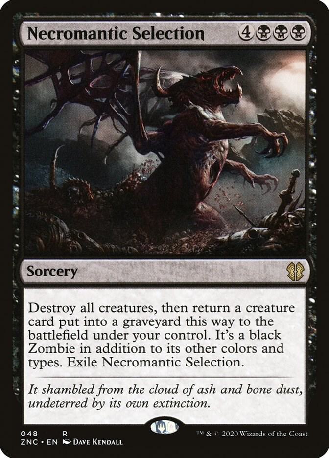 Necromantic Selection 48 card from Commander: Zendikar Rising