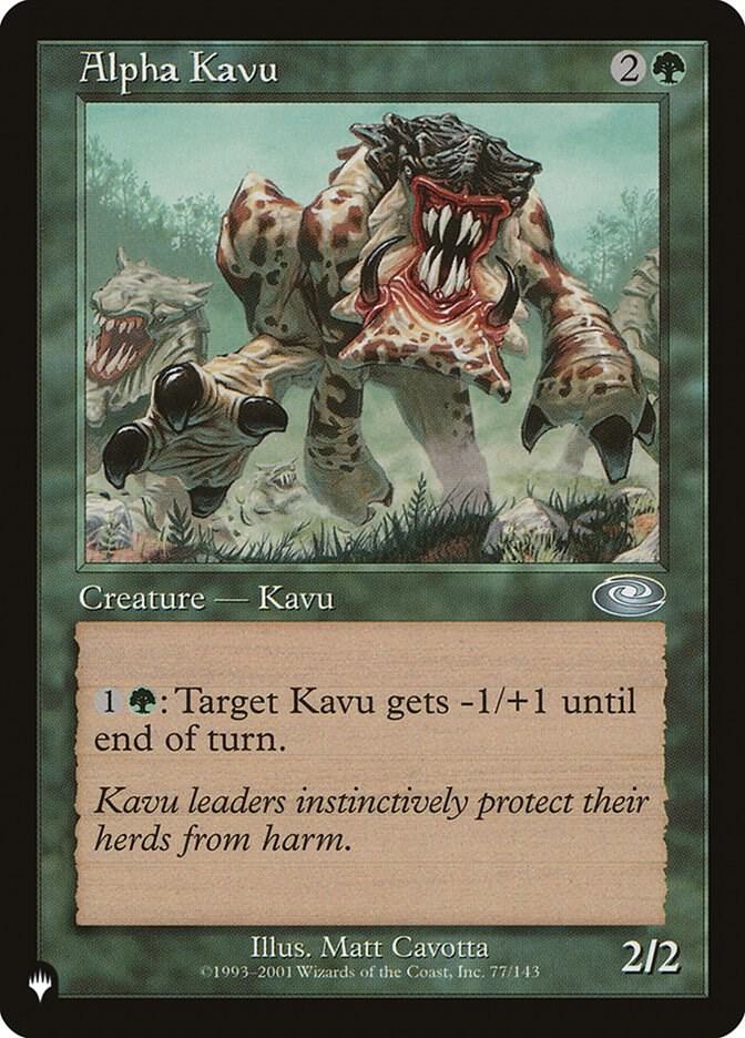 Alpha Kavu 77/143 card from The List Reprints
