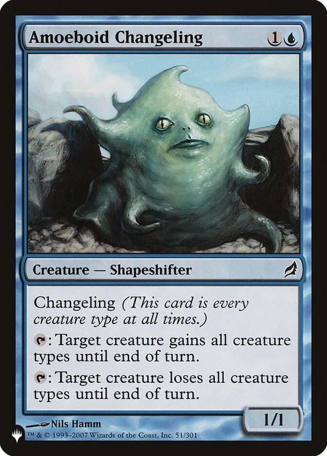 Amoeboid Changeling (LRW) 51/301 card from The List Reprints