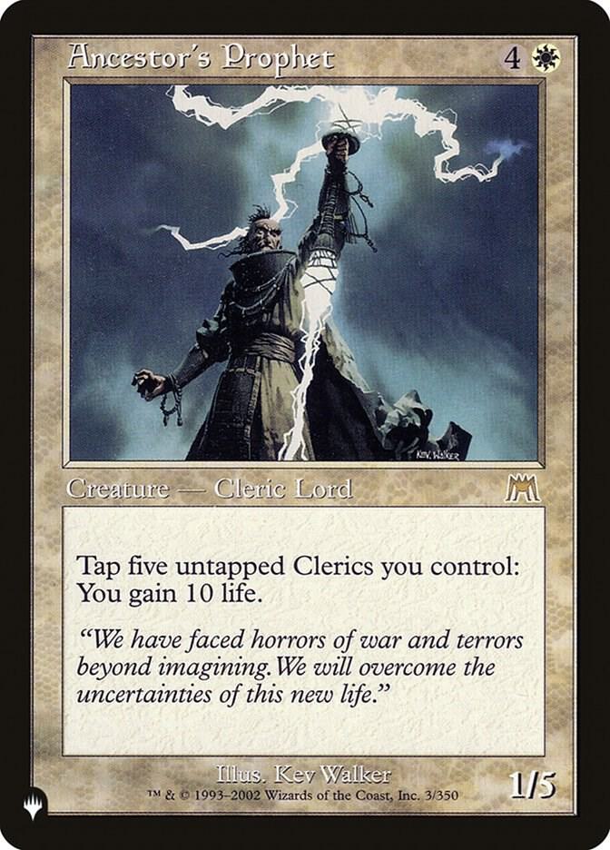 Ancestor's Prophet 3/350 card from The List Reprints