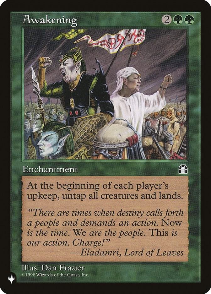Awakening card from The List Reprints
