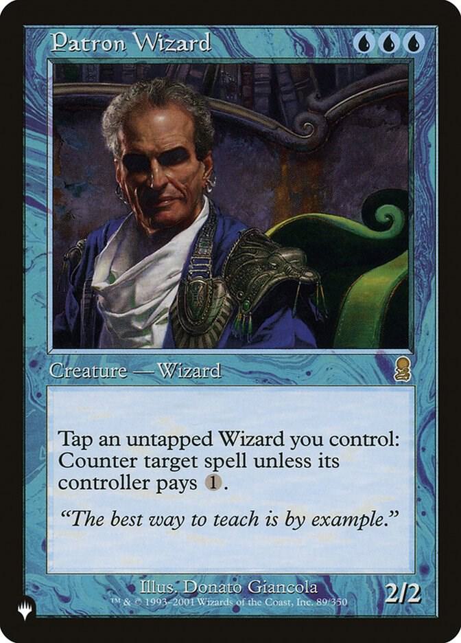 Patron Wizard 89/350 card from The List Reprints