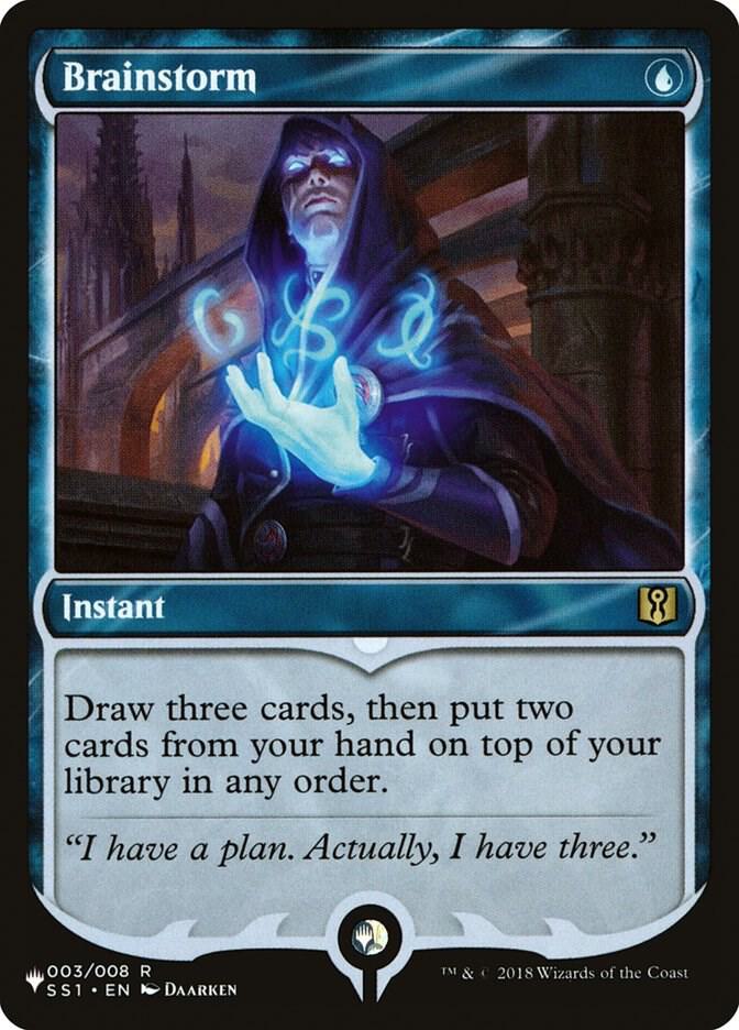 Brainstorm (SS1) 003/008 card from The List Reprints