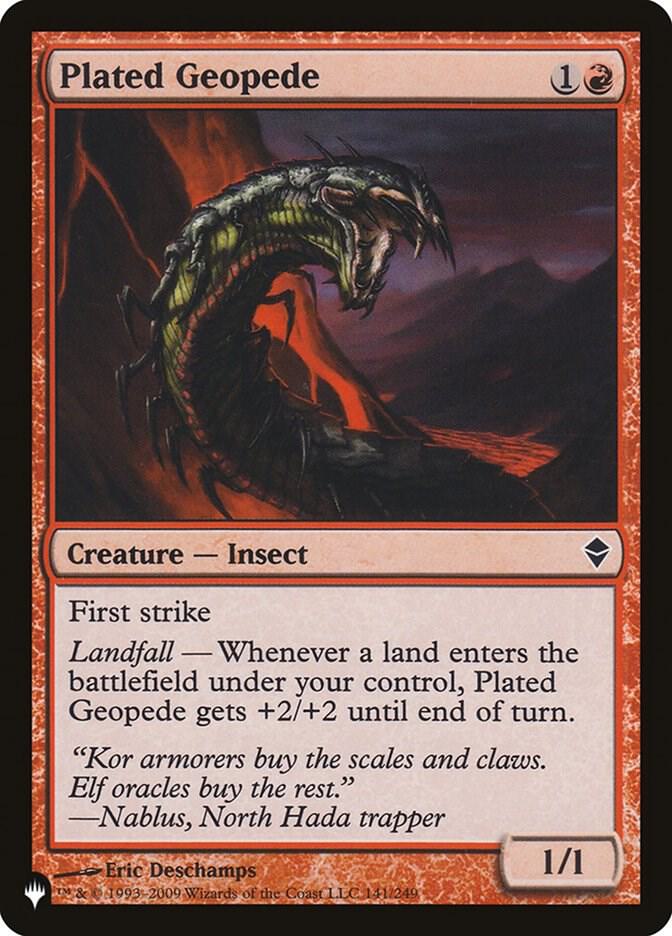 Plated Geopede 141/249 card from The List Reprints