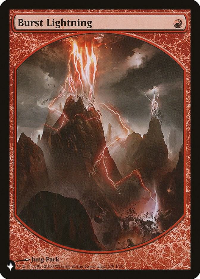 Burst Lightning (P10) 9-Aug card from The List Reprints